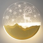 Бра "Снежный край" LED 20Вт 4000К золото 24х24х4 см - фото 24469493