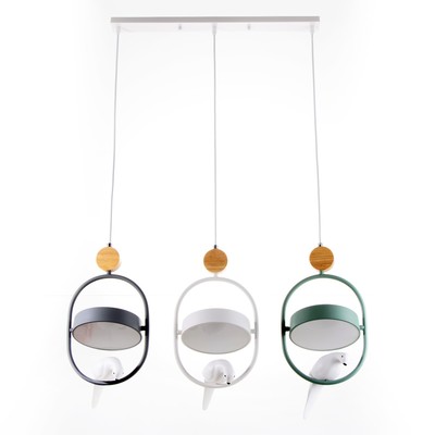 Светильник BayerLux «Пиатти голубь» 3LED 72 Вт 3000-6000К зеленый белый серый 22×22×43-85 см