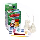 Новогодний набор для творчества. Роспись ёлочных игрушек 3D Art «Новый год! Дед Мороз и колокольчик» - Фото 3