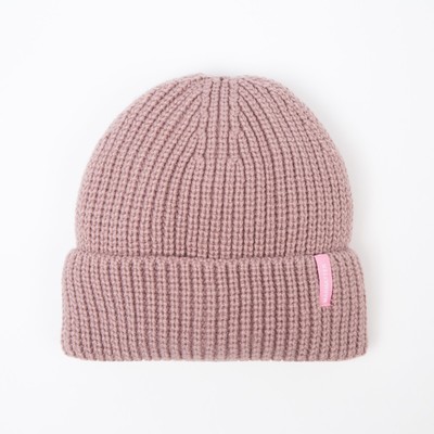 Шапка для девочки, цвет пудра, размер 54-56