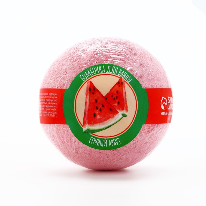 Бомбочка для ванны, 120 г, аромат арбуза, Кладовая красоты - Фото 1