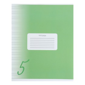 Тетрадь 12 листов в узкую линию Calligrata "Пятёрка. Зелёная", обложка мелованный картон, ВД-лак, блок офсет, белизна 95%