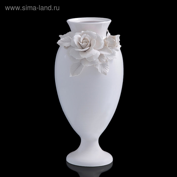 Ваза декоративная White Rose, 20 × 20 × 50 см - Фото 1
