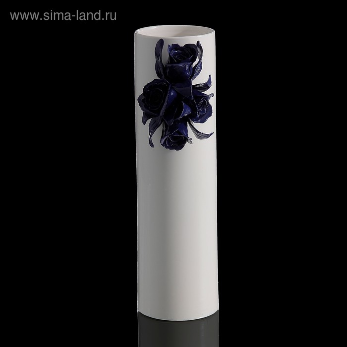 Ваза White Rose Stretto, 10 × 10 × 35 см - Фото 1