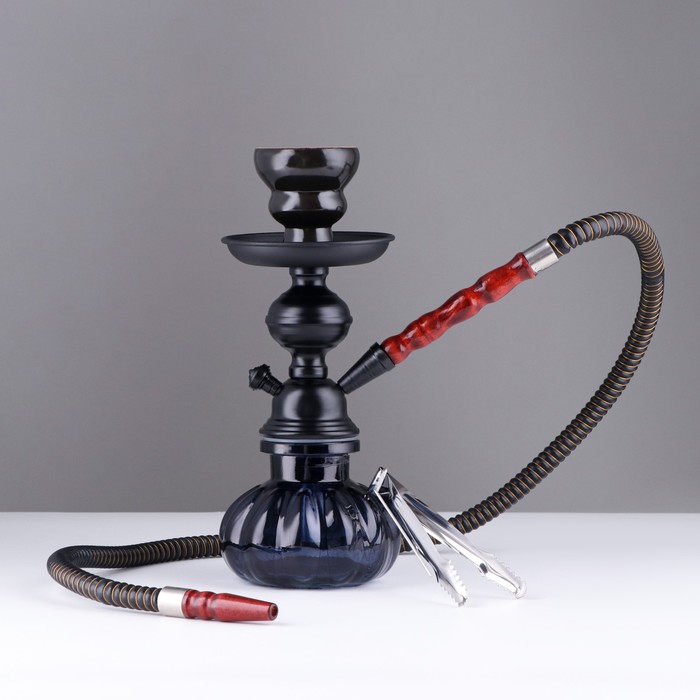Кальян в сборе для курения комплект «Тунч», 25 см, 1 трубка, черный - Фото 1
