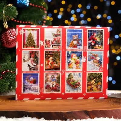 Адвент календарь с шоколадом «Новогодняя почта», 12 х 5 г