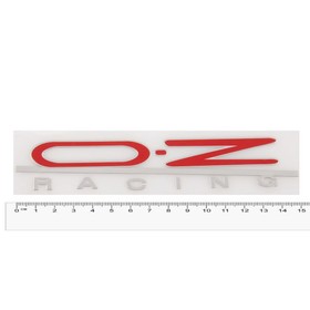 Шильдик металлопластик Skyway "OZ RACING", наклейка, красный, 150*20 мм