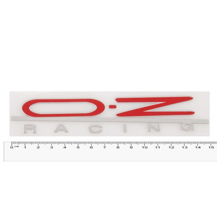 Шильдик металлопластик Skyway "OZ RACING", наклейка, красный, 150*20 мм - Фото 1