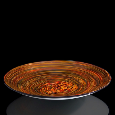 Блюдо интерьерное "Milan Glass", оранжевая, 48 × 48 см