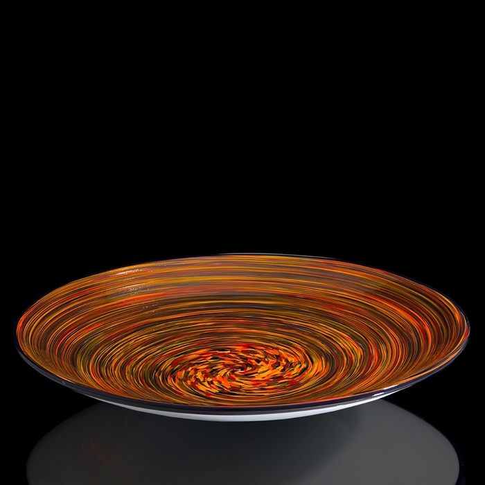 Блюдо интерьерное "Milan Glass", оранжевая, 48 × 48 см - фото 2041881