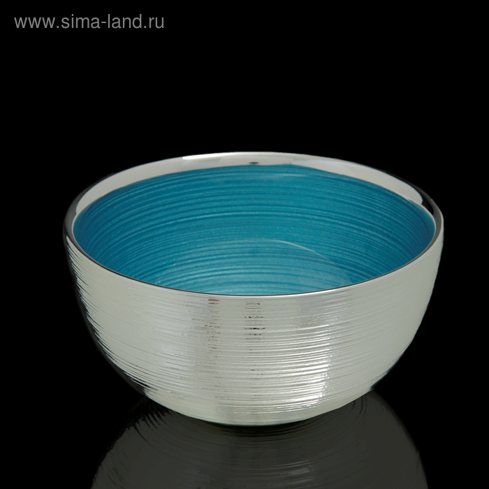Чаша "Мечта", голубая, стекло, посеребрение, 13 × 13 × 8 см - Фото 1