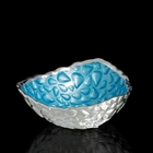 Чаша "Капли", голубая, стекло, посеребрение, 13 × 12 × 4 см - Фото 1