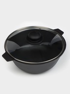 Котел литой Magma, 3 л, стеклянная крышка, чугун - Фото 1