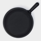 Сковорода литая Magma, d=24 см, h=4 см, чугунная ручка, индукция, чугун, чёрная - Фото 3