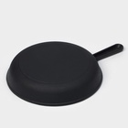 Сковорода литая Magma, d=24 см, h=4 см, чугунная ручка, индукция, чугун, чёрная - Фото 4