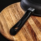 Сковорода порционная литая Magma, d=22 см, h=4 см, пластиковая ручка, индукция, чугун, чёрная - Фото 4