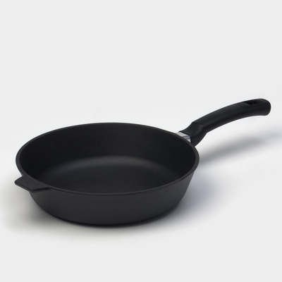 Сковорода литая Magma, d=26 см, h=6 см, пластиковая ручка, индукция, чугун, чёрная