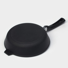 Сковорода литая Magma, d=26 см, h=6 см, пластиковая ручка, индукция, чугун, чёрная - Фото 4