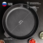 Сковорода литая Magma, d=32 см, h=5 см, с двумя ушками, индукция, чугун - Фото 2