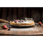 Сковорода блинная литая Magma, d=22 см, h=1.5 см, деревянная ручка, индукция, чугун, чёрная - Фото 8