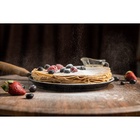 Сковорода блинная литая Magma, d=22 см, h=1.5 см, деревянная ручка, индукция, чугун, чёрная - Фото 7