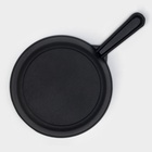 Сковорода порционная литая Magma, d=14.5 см, h=3 см, индукция, чугун, черная - Фото 3