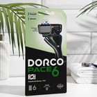 Станок для бритья Dorco Pace 6 + 2 кассеты, 6 лезвий, плавающая головка - фото 319997597