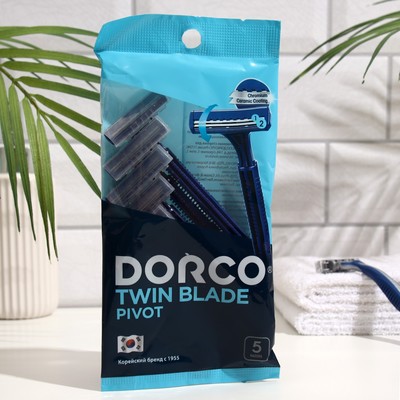 Станок для бритья одноразовый Dorco TD 702, 2 лезвия, 5 шт.