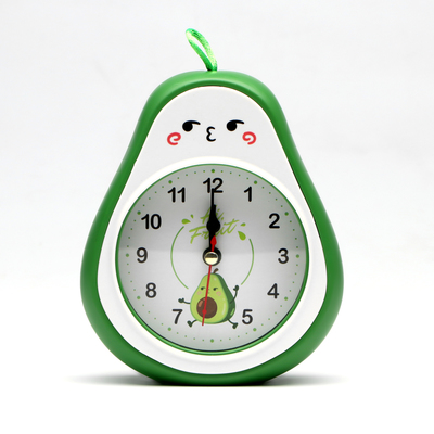 Часы - будильник настольные "Авокадо", дискретный ход, 11.5 х 15.5 см, АА