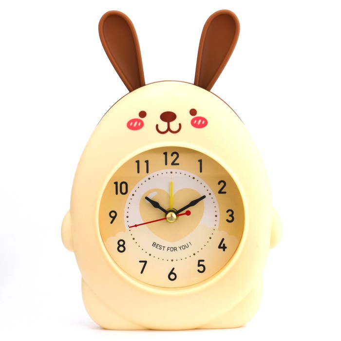 Часы - будильник "Зайчик", с подвесом, 1АА, 18 х 12.5 см, d-8 см, АА - Фото 1