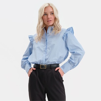 Рубашка женская MIST: Classic Collection, размер 42, голубая