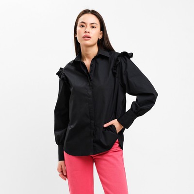 Рубашка женская MIST: Classic Collection, размер 42, чёрная