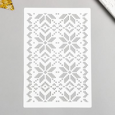 Трафарет пластиковый "Снежинки" 24х16 см