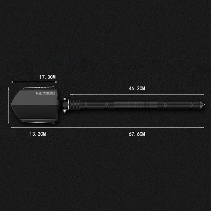 Лопата многофункциональная 7в1 в чехле, 67 см, черная - фото 1904607990