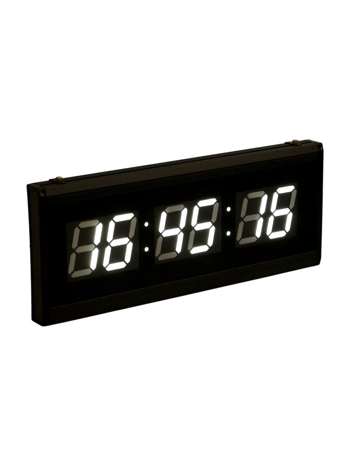Часы электронные настенные «Соломон», 48×19×3 см, 7.5×4 см, белая индикация - Фото 1