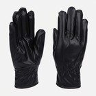 Перчатки мужские, безразмерные, с утеплителем, цвет чёрный - фото 319028870