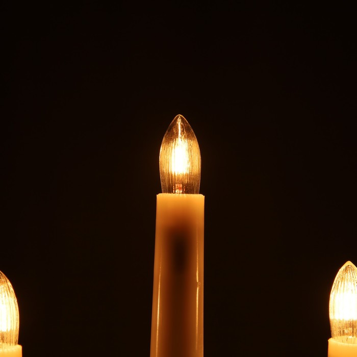 Лампа накаливания для рождественской горки, 3 Вт, цоколь Е10, теплый белый, 2 шт - фото 1898728316