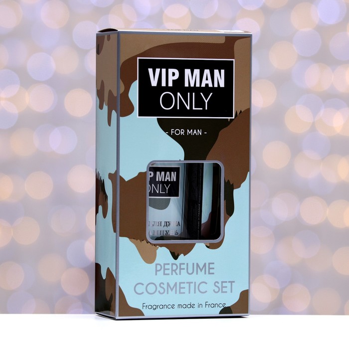 Подарочный набор мужской VIP man only, гель для душа 250 мл, парфюмерная вода 30 мл - фото 1876551539