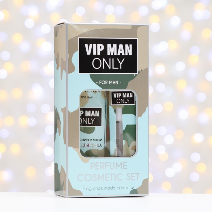 Подарочный набор мужской VIP man only, гель для душа 250 мл, парфюмерная вода 30 мл - фото 1876551533