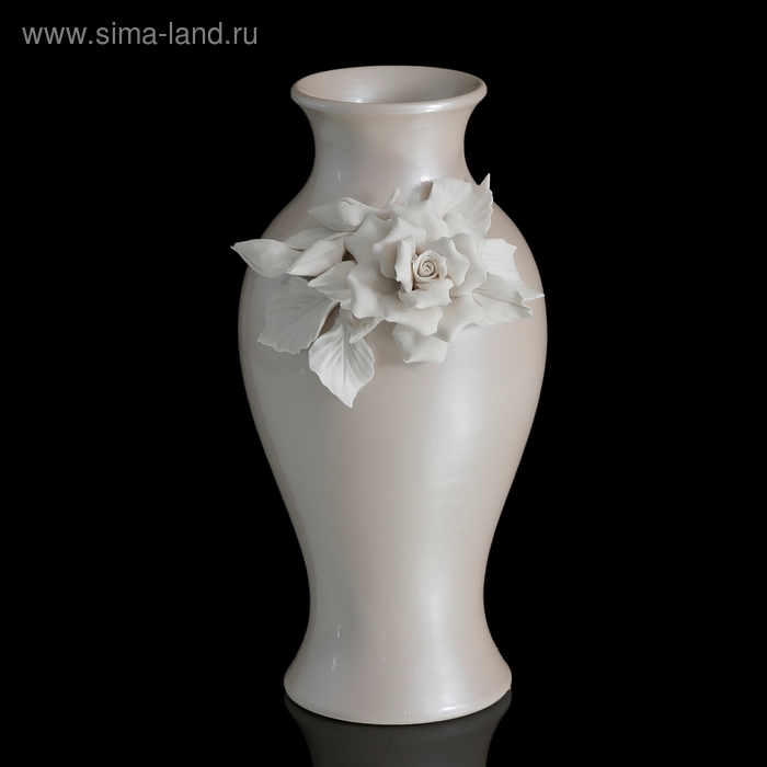 Ваза Beige Rose Snello, кремовая, 18 × 18 × 35 см - Фото 1