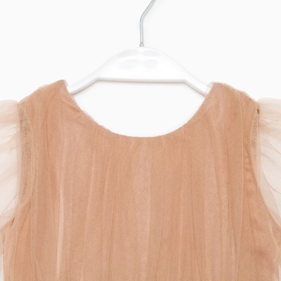 Платье нарядное для девочки KAFTAN, бежевое, рост 86-92 см