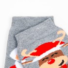 Носки махровые «Дед мороз и олень», цвет серый, размер 23-25 - Фото 2