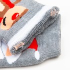 Носки махровые «Дед мороз и олень», цвет серый, размер 23-25 - Фото 3