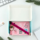 Подарочный набор «С Новым годом»: блокнот, карандаши, наклейки и значок - Фото 4