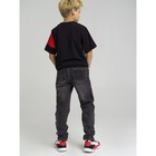 Брюки джинсовые утепленные флисом для мальчика, рост 152 см - Фото 3