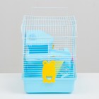 Клетка для грызунов "Пижон", двухэтажная с наполнением 31 х 24 х 29 см, голубая - Фото 3