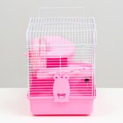 Клетка для грызунов «Пижон», 31×24×29 см двухэтажная. с наполнением, розовая - Фото 3