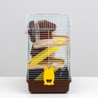 Клетка для грызунов «Пижон», 31×24×40 см двухэтажная. с наполнением, коричневая - Фото 3