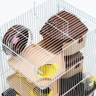 Клетка для грызунов "Пижон", трёхэтажная с наполнением 31 х 24 х 40 см, коричневая - Фото 4