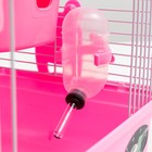 Клетка для грызунов «Пижон», 31×24×40 см, трёхэтажная, с наполнением, пластик, металл, розовая - Фото 7